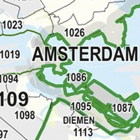Vouwkaart Postcodekaart Nederland